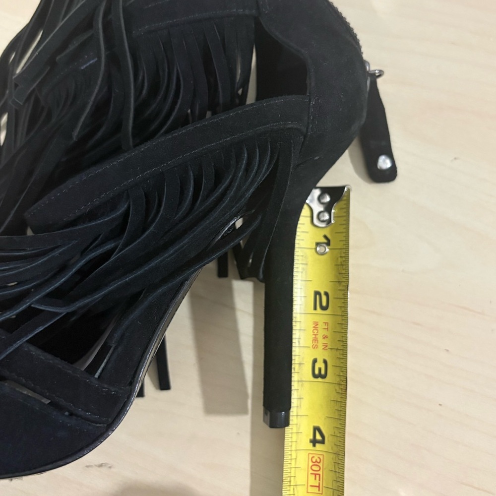 Alice + Olivia Jase Suede Fringe Heels - Picture 8 of 8
